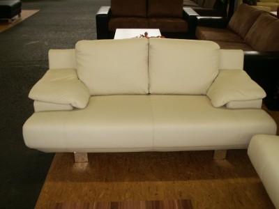 2er Sofa Leder beige 