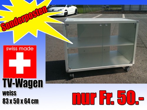 TV-Wagen weiss / Swiss made 