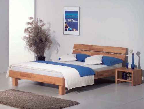 Modular Bett Varese mit Kopfteil Duo Massivholz Kernbuche geölt