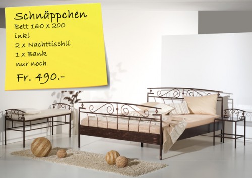Metallbett Florenz braun 160 x 200  