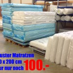 Muster Matratzen 
Ausstellungsstücke